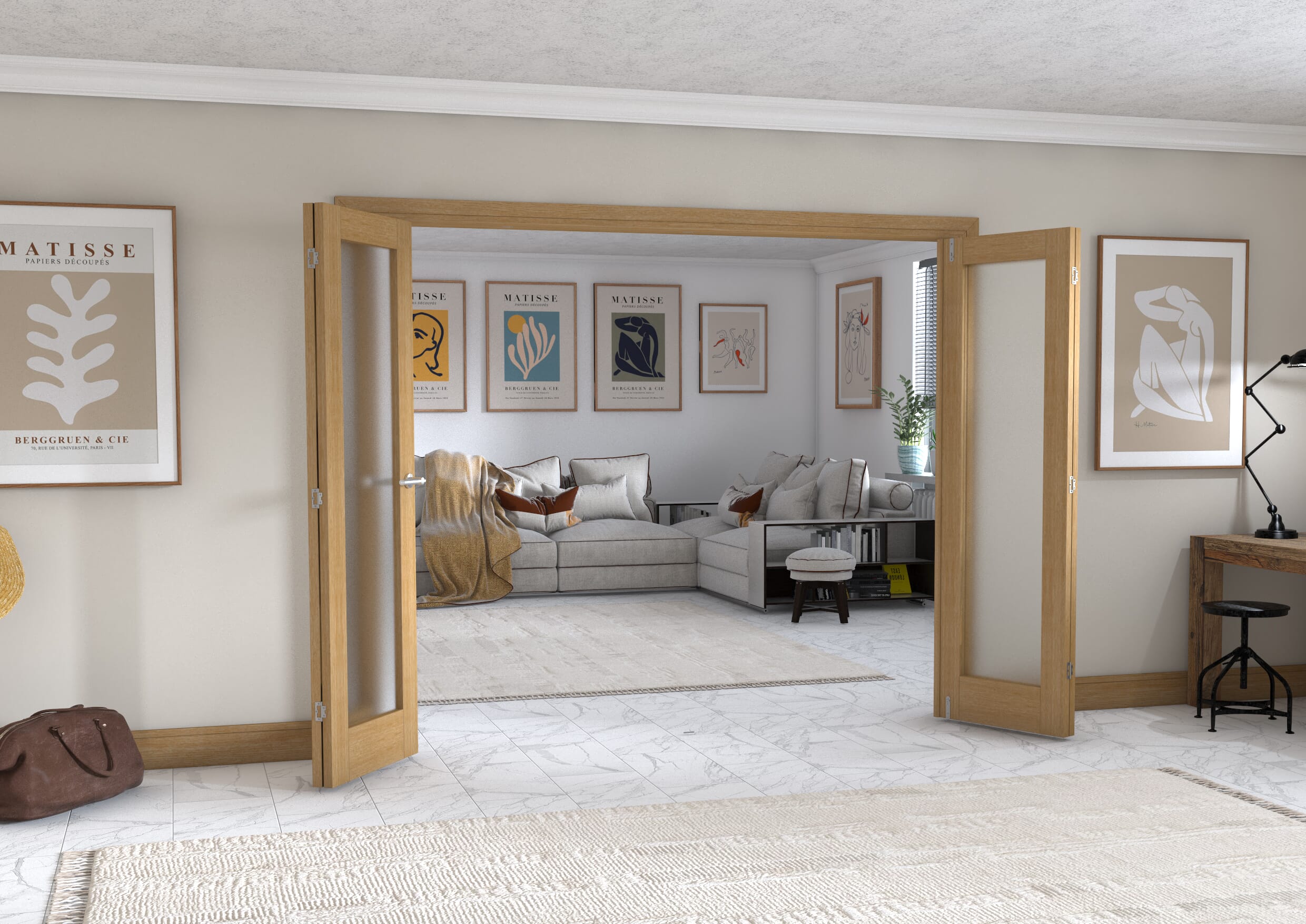 Oak P10 Frenchfold - Frosted Prefinished