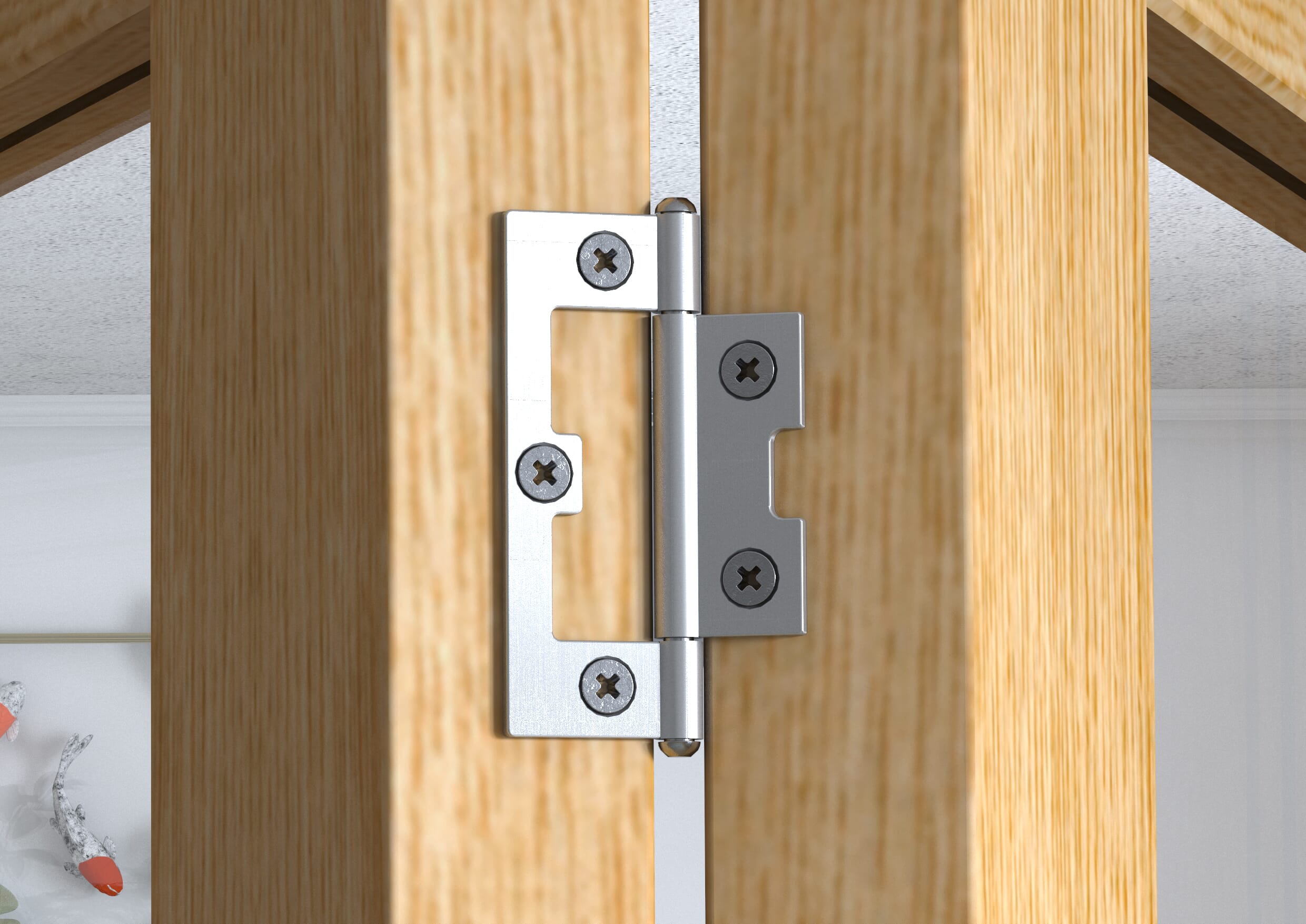 Oak 4L Frenchfold - Frosted Prefinished (3 x 573mm Doors)