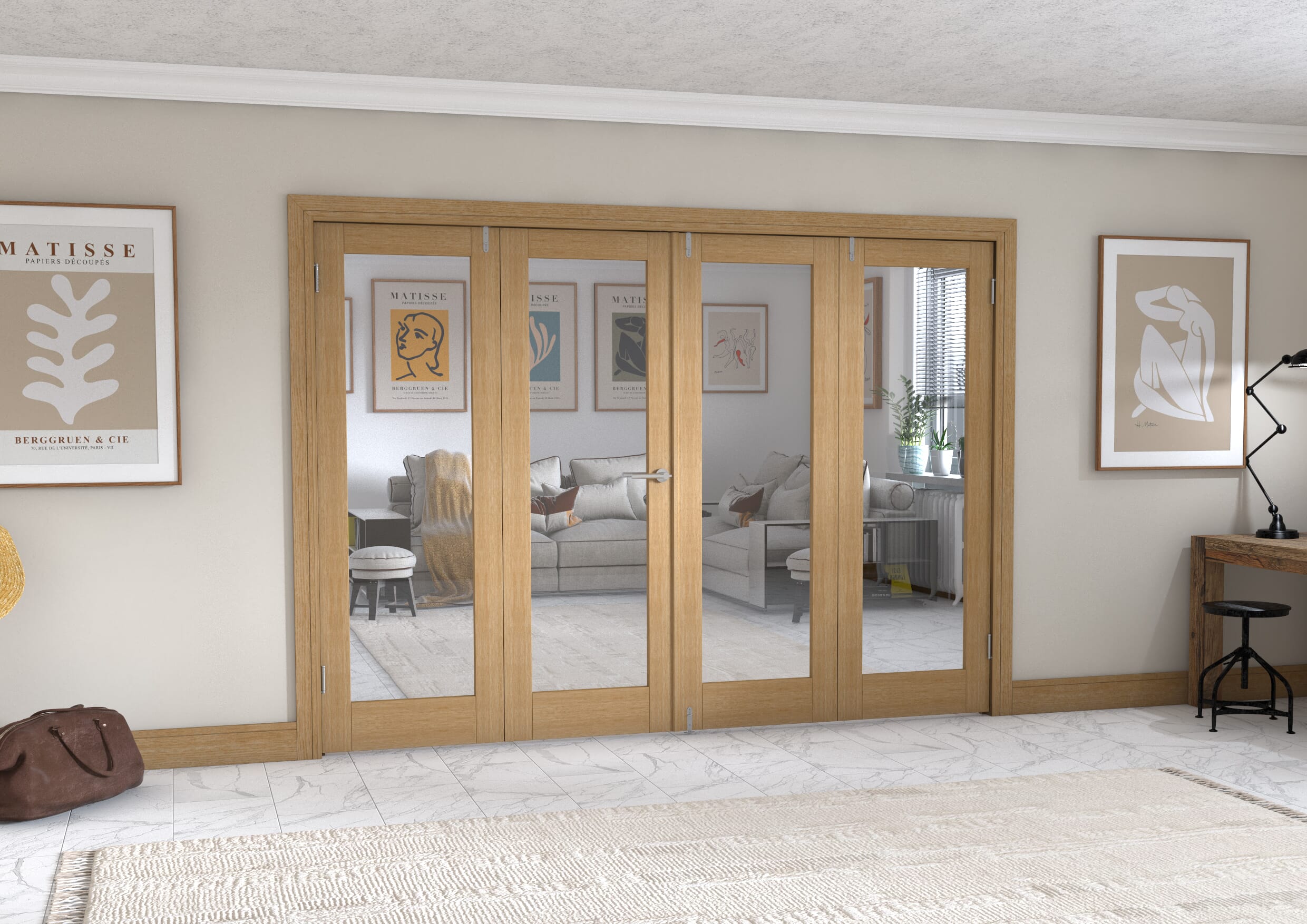 Oak P10 Frenchfold - Clear Prefinished