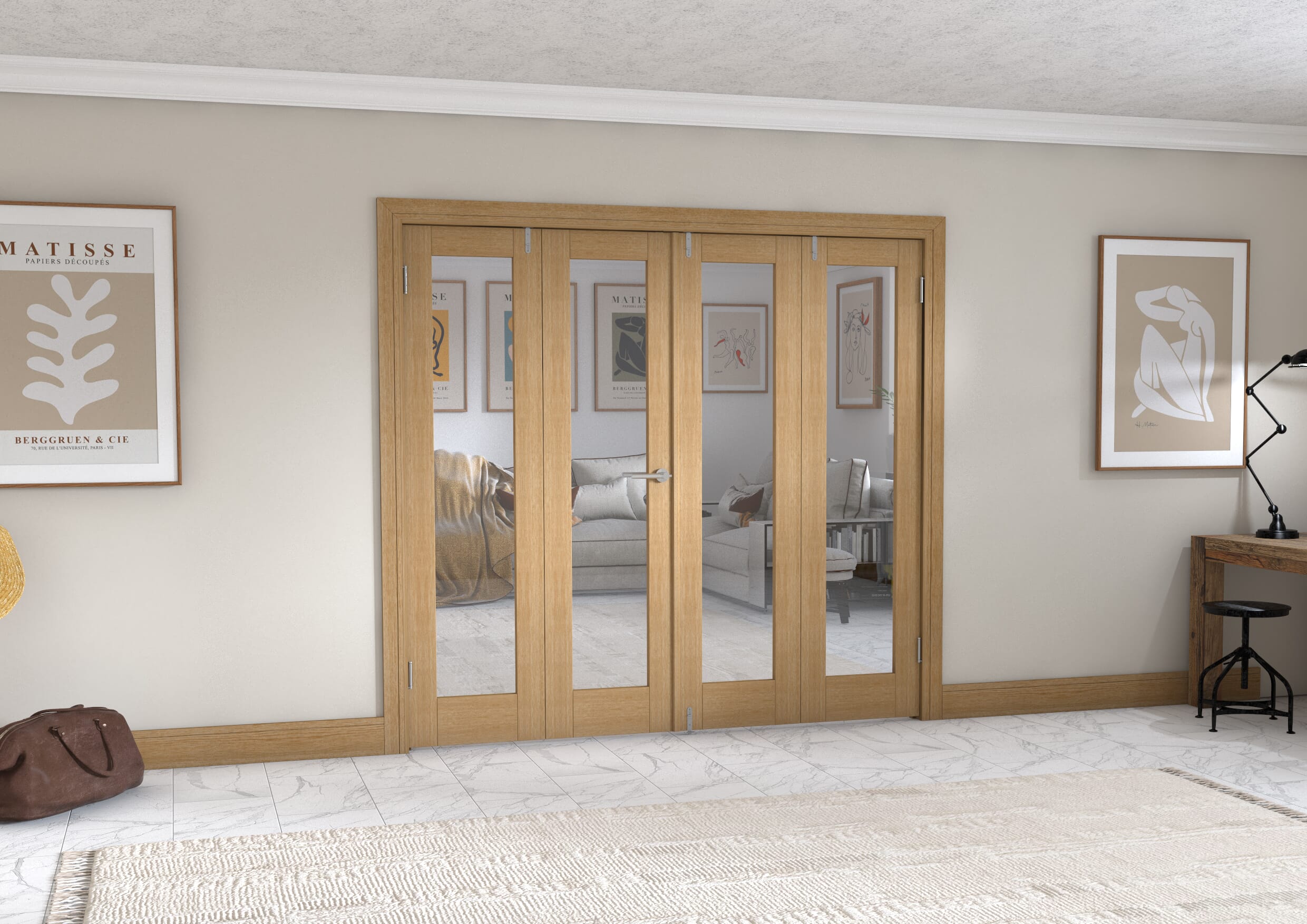 Oak P10 Frenchfold - Clear