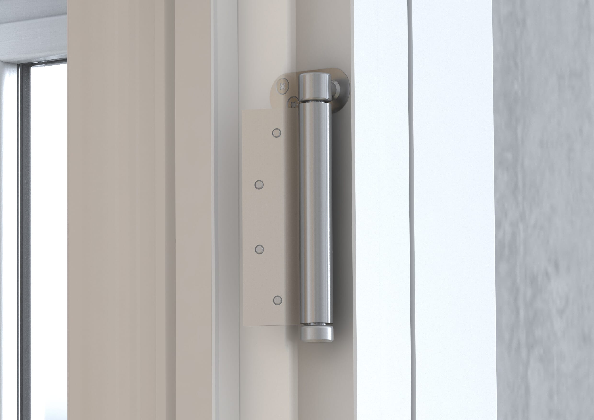 White 4L Frenchfold - Clear (3 x 686mm Doors)