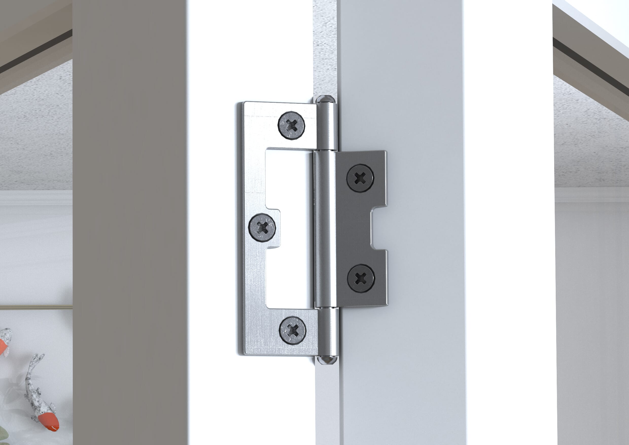 White 4L Frenchfold - Clear (3 x 686mm Doors)