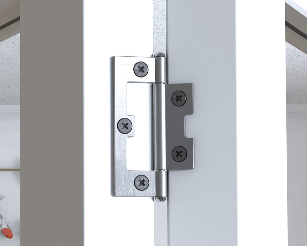 White 4L Frenchfold - Clear (4 x 533mm Doors)