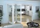 White Primed Shaker 1 Lite Clear Glazed Roomfold Doorset