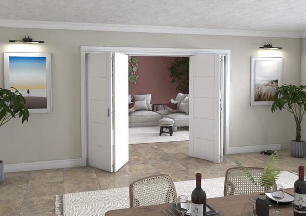 3891x2060x133mm White Iseo Roomfold Grande (5+0)