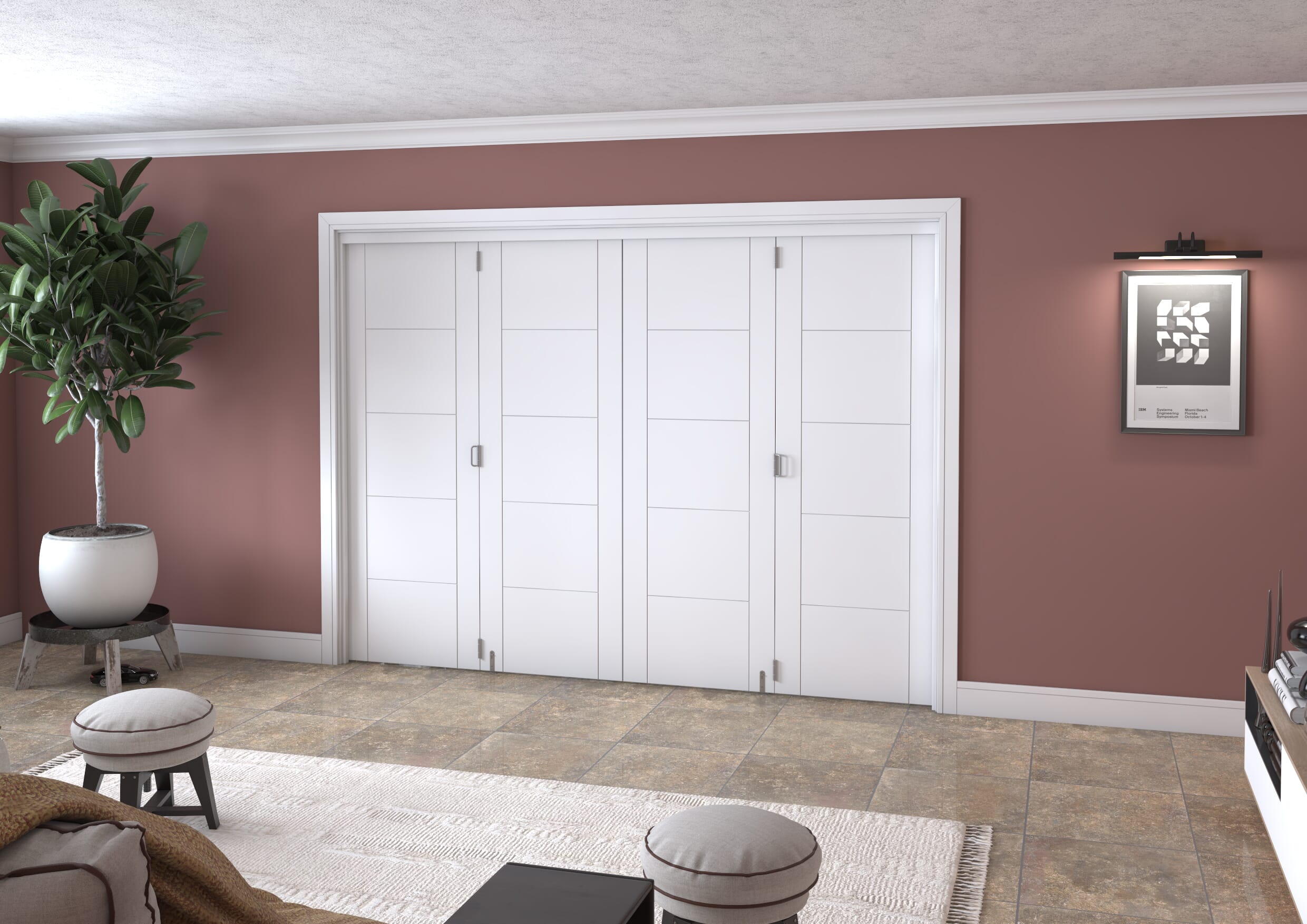 White Iseo Roomfold Grande - Prefinished