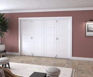 White Iseo Roomfold Grande - Prefinished Internal Bifold Doors