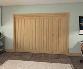 Oak Mexicano Roomfold Grande Internal Bifold Doors