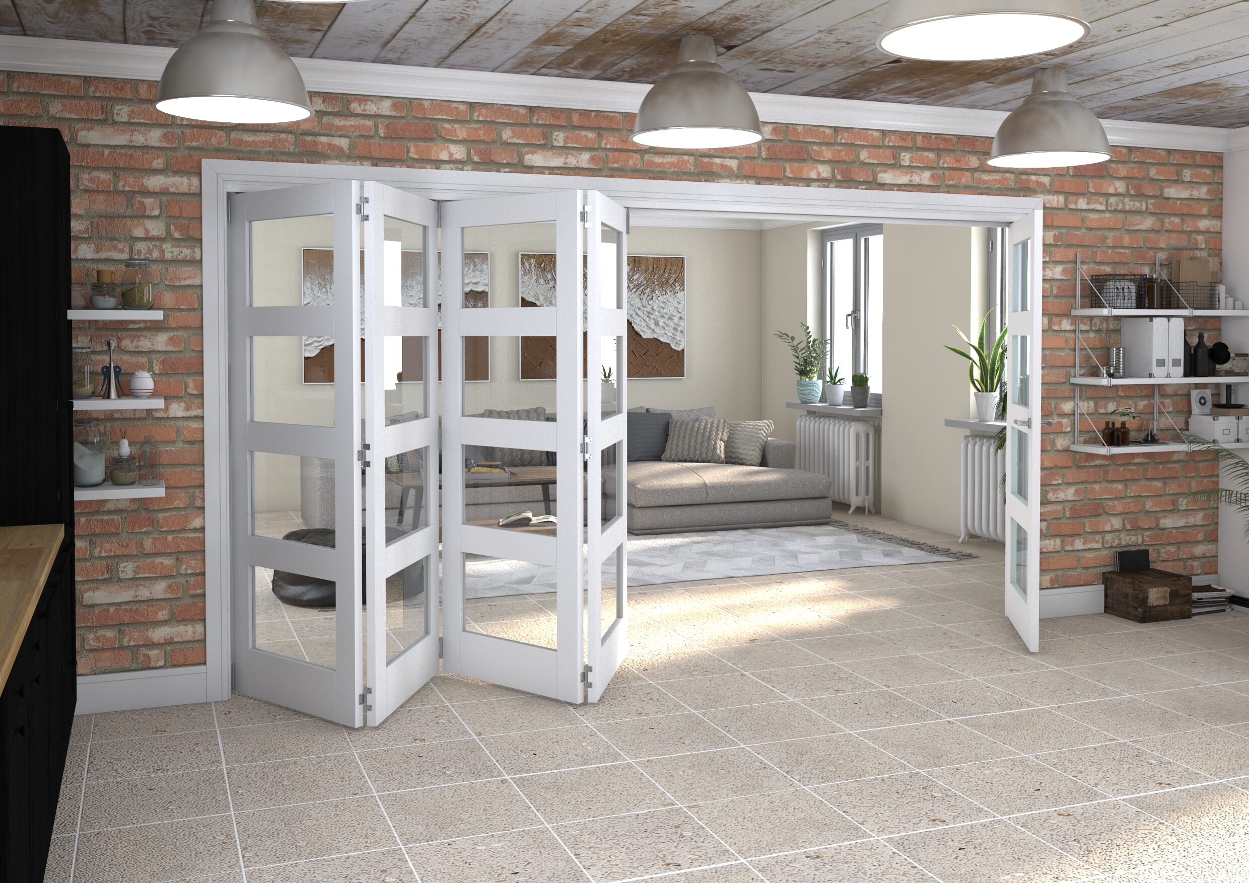 White 4L Roomfold Grande - Clear