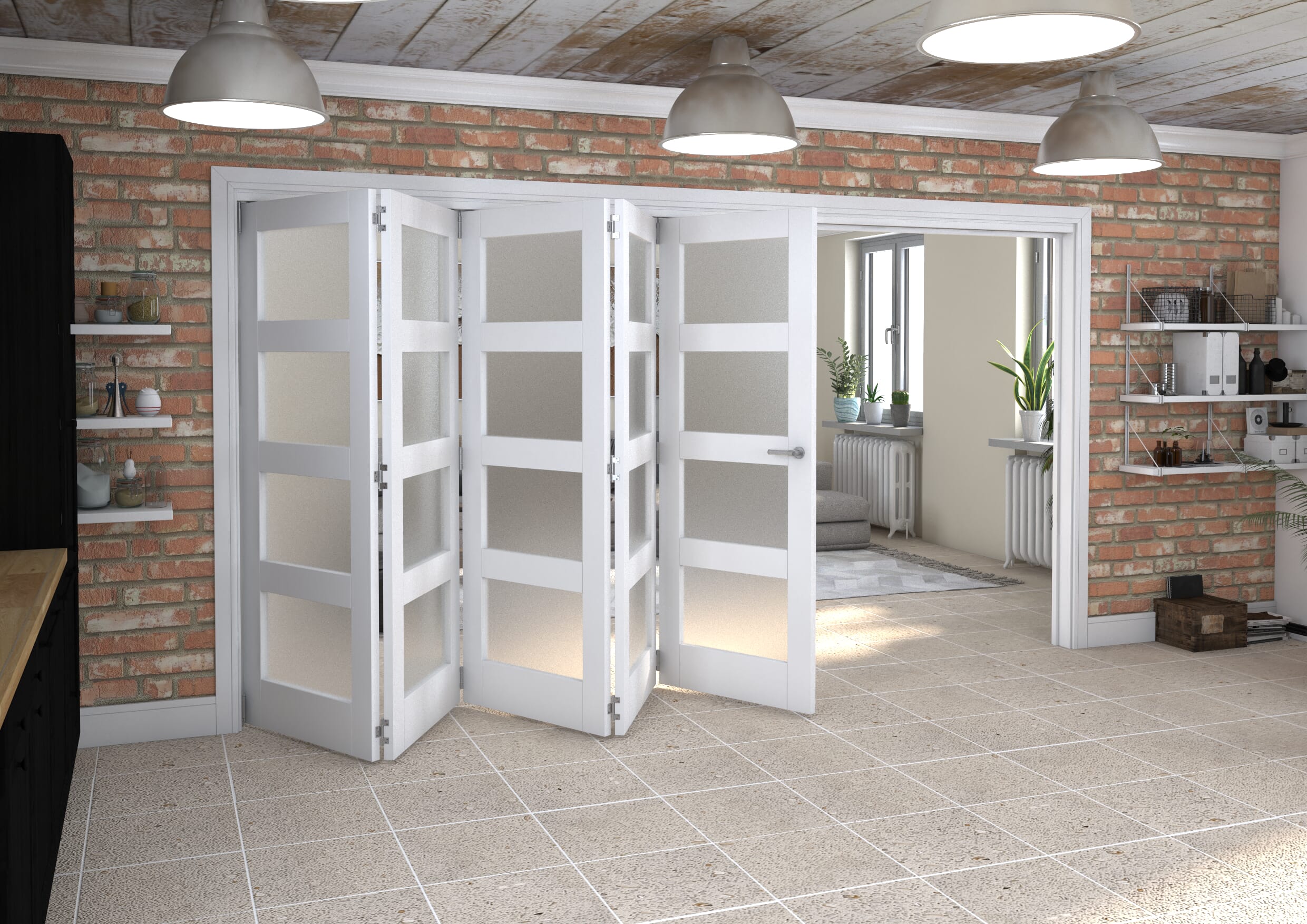 White 4L Roomfold Grande - Frosted