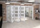 White Primed Shaker 4 Lite Frosted Glazed Roomfold Doorset