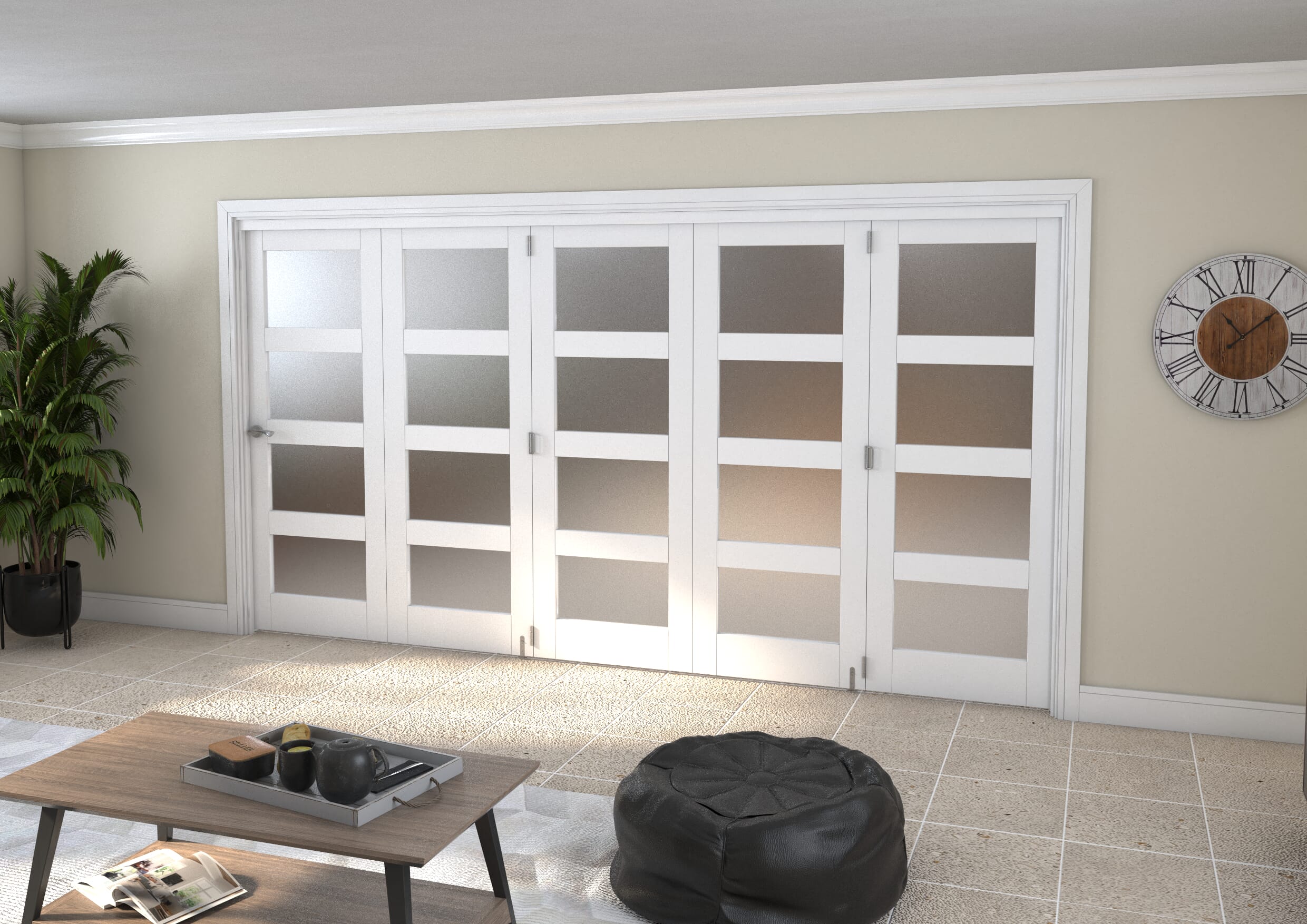 White 4L Roomfold Grande - Frosted