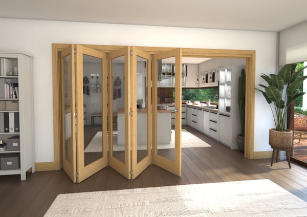 2143x2060x133mm Pref. Oak P10 Roomfold Grande (2+1)
