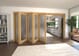Shaker Oak 1 lite Frosted Glazed Prefinished Roomfold Doorset