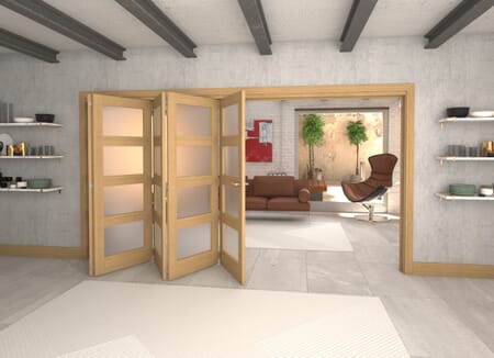 Oak 4L Roomfold Grande - Frosted Prefinished