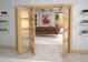 Shaker Oak 4 lite Frosted Glazed Roomfold Doorset