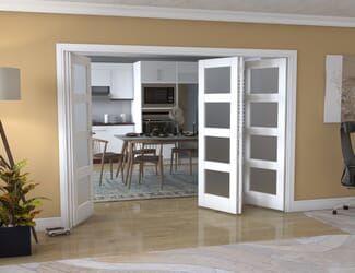 White 4L Shaker Roomfold - Frosted