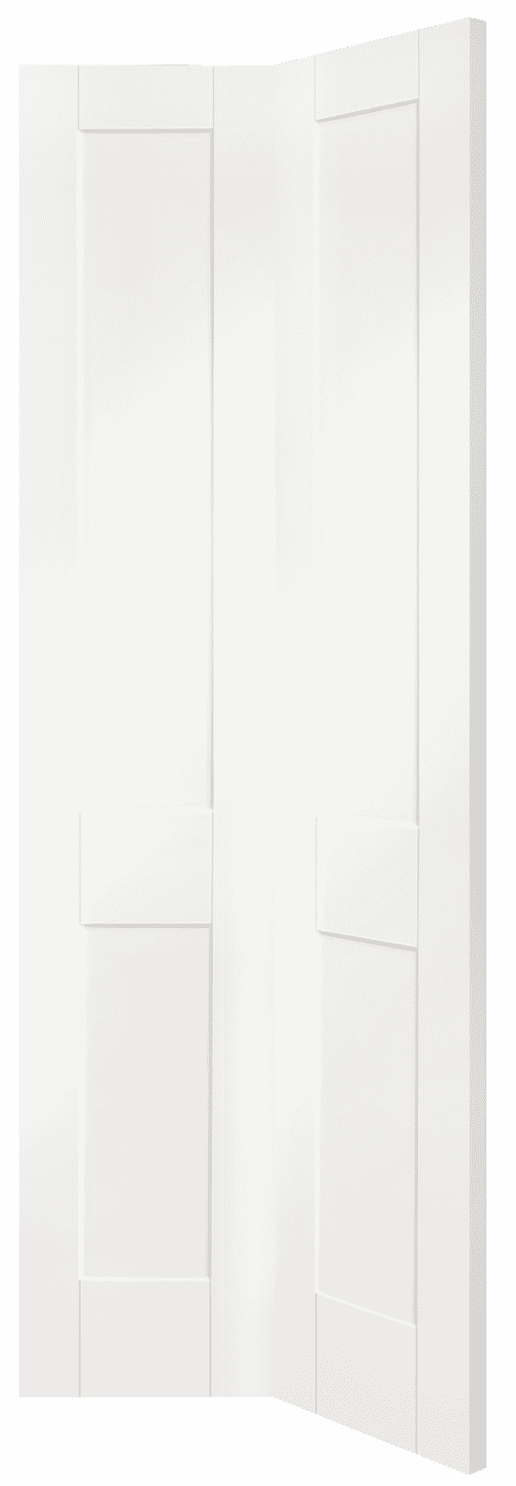 Victorian Shaker White Internal Folding Doors at Vivid Doors