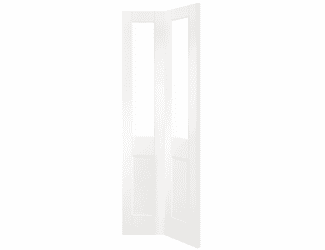 Malton White Shaker Internal Folding Doors  with Clear Glass