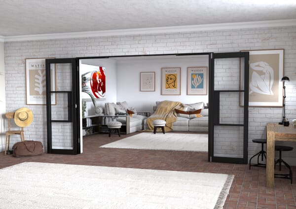 Black Heritage 4 Door Frenchfold (4 x 573mm Doors)