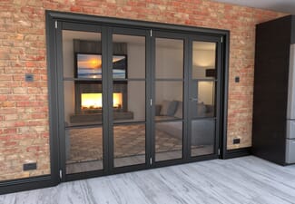 Black Heritage 4 Door Roomfold Grande (3 + 1 x 762mm Doors)