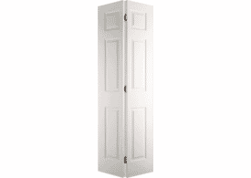 1981mm x 914mm x 35mm (36") White Moulded Textured 6 Panel Bi-Fold Internal Doors by Premdor