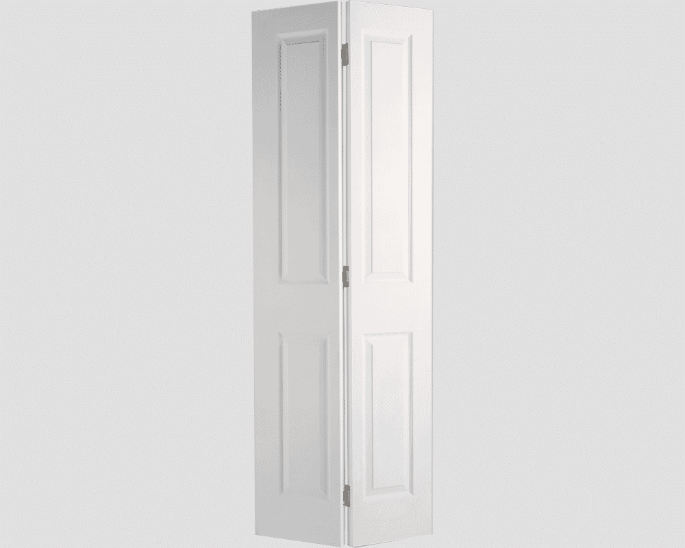 1981mm x 762mm x 35mm (30") White Moulded Textured 4 Panel Bi-Fold Door