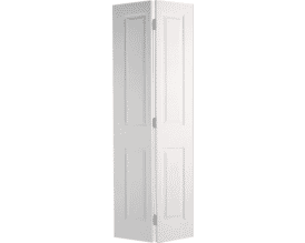 White Moulded Textured 4 Panel Bi-Fold Door by Premdor
