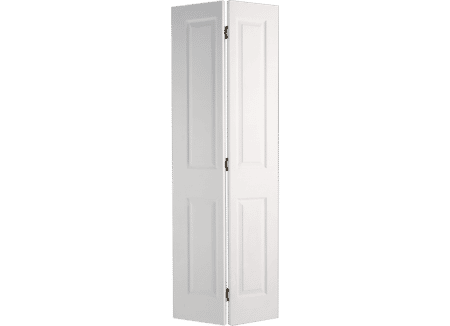 White Moulded Textured 4 Panel Bi-Fold Internal Doors