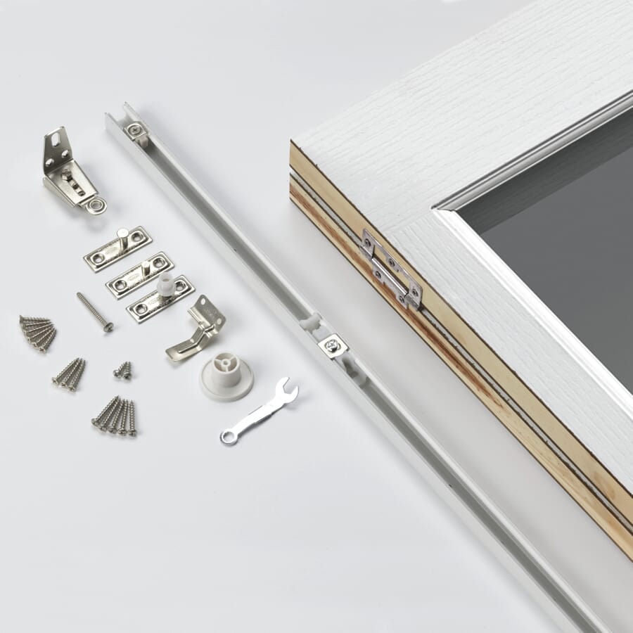 Canterbury White Grained Bi-Fold – Clear Glass