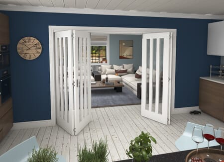 Aston Clear Glazed White Roomfold Grande