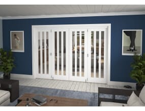 Aston Clear Glazed White Roomfold Grande