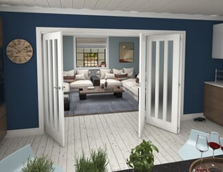 Aston Frosted Glazed White Roomfold Grande