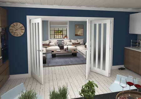 Aston Frosted Glazed White Roomfold Grande