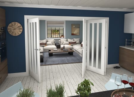 Aston Frosted Glazed White Roomfold Grande