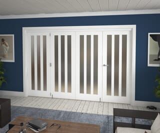 Aston Frosted Glazed White Roomfold Grande