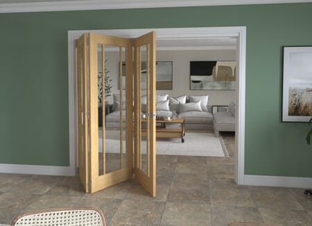 Lincoln Clear Glazed Oak Roomfold Grande