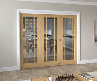 Lincoln Clear Glazed Oak Roomfold Grande