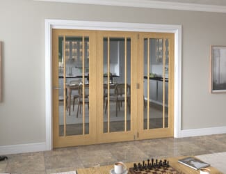 Lincoln Clear Glazed Oak Roomfold Grande