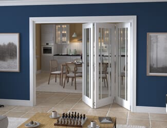Lincoln Clear Glazed White Roomfold Grande