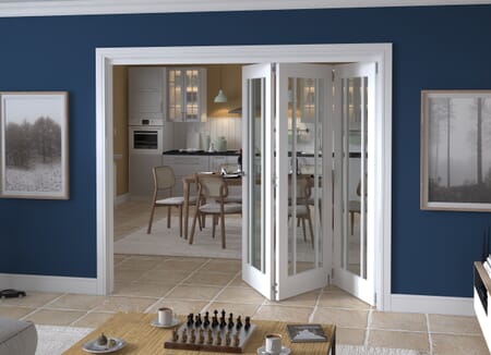 Lincoln Clear Glazed White Roomfold Grande