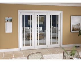 Lincoln Clear Glazed White Roomfold Grande