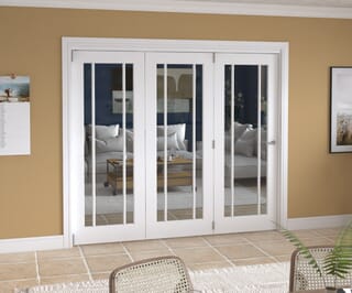 Lincoln Clear Glazed White Roomfold Grande