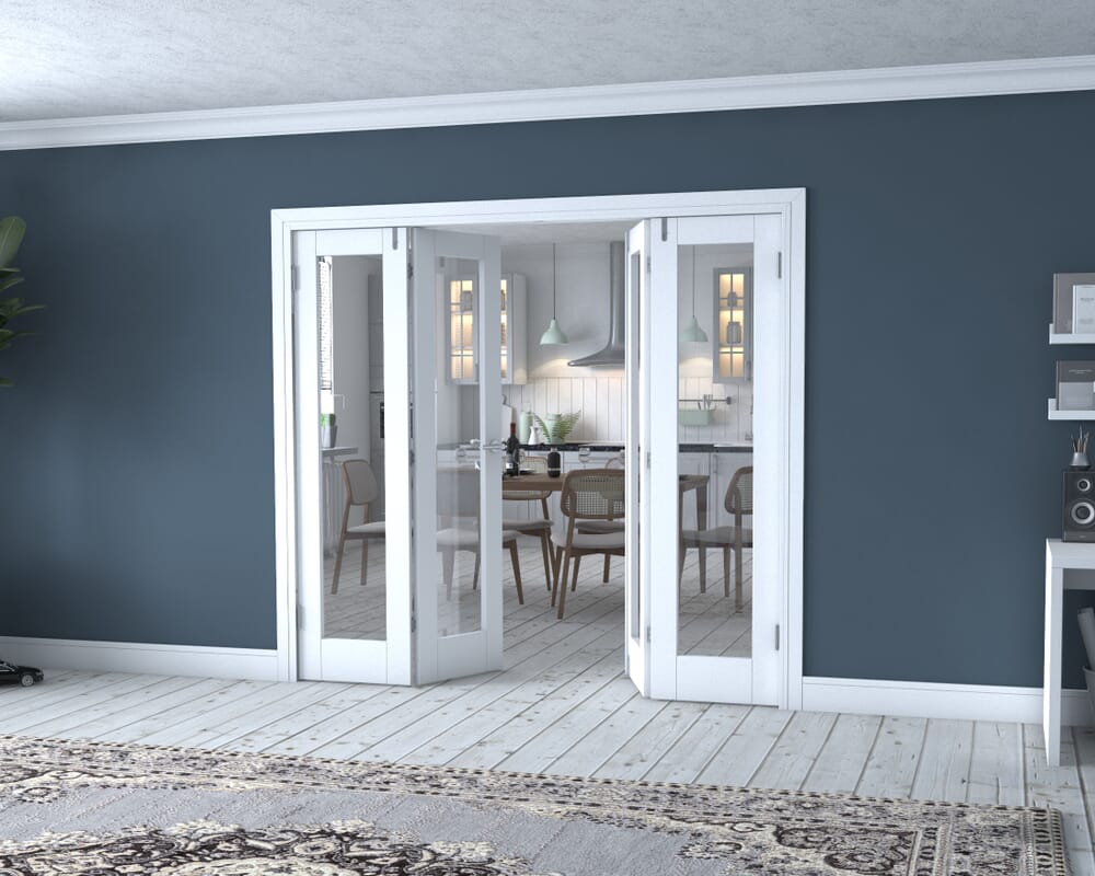 White P10 Frenchfold - Clear (4 x 533mm Doors)