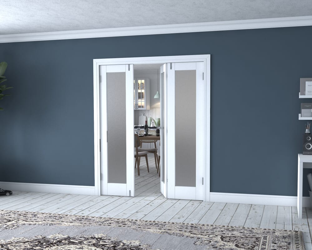 White P10 Frenchfold - Frosted (3 x 533mm Doors)