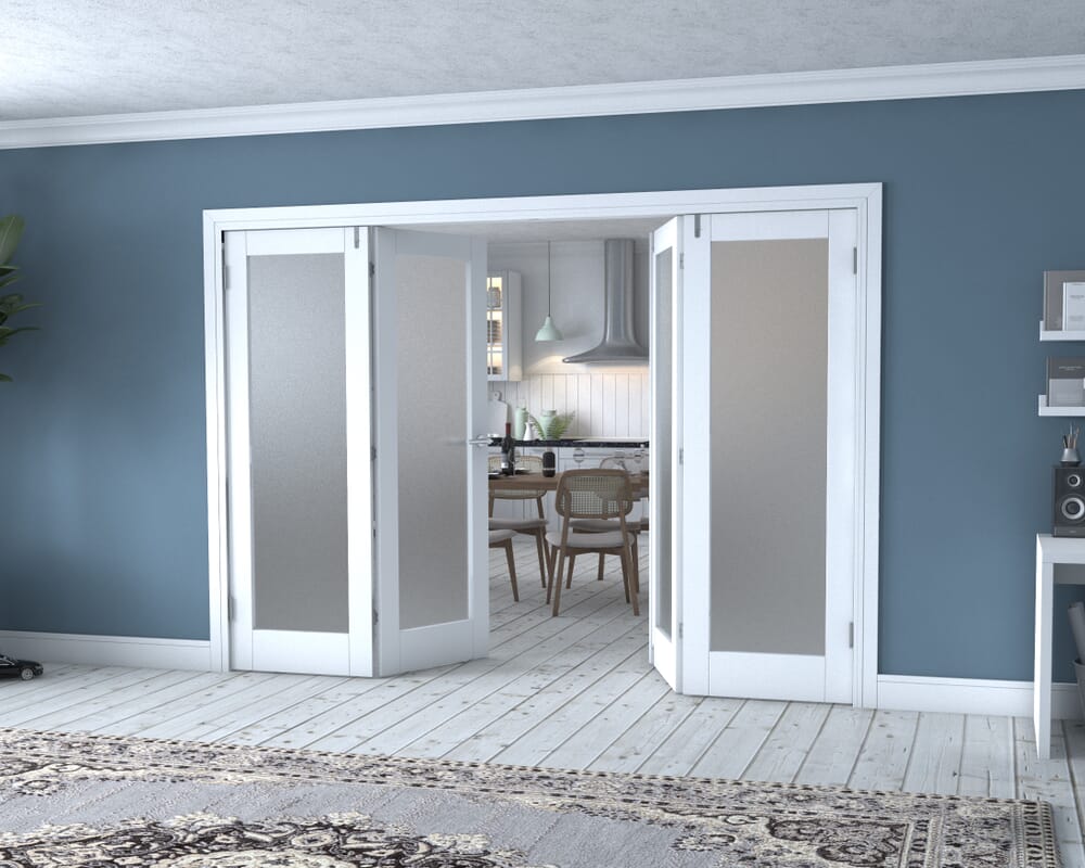 White P10 Frenchfold - Frosted (4 x 686mm Doors)