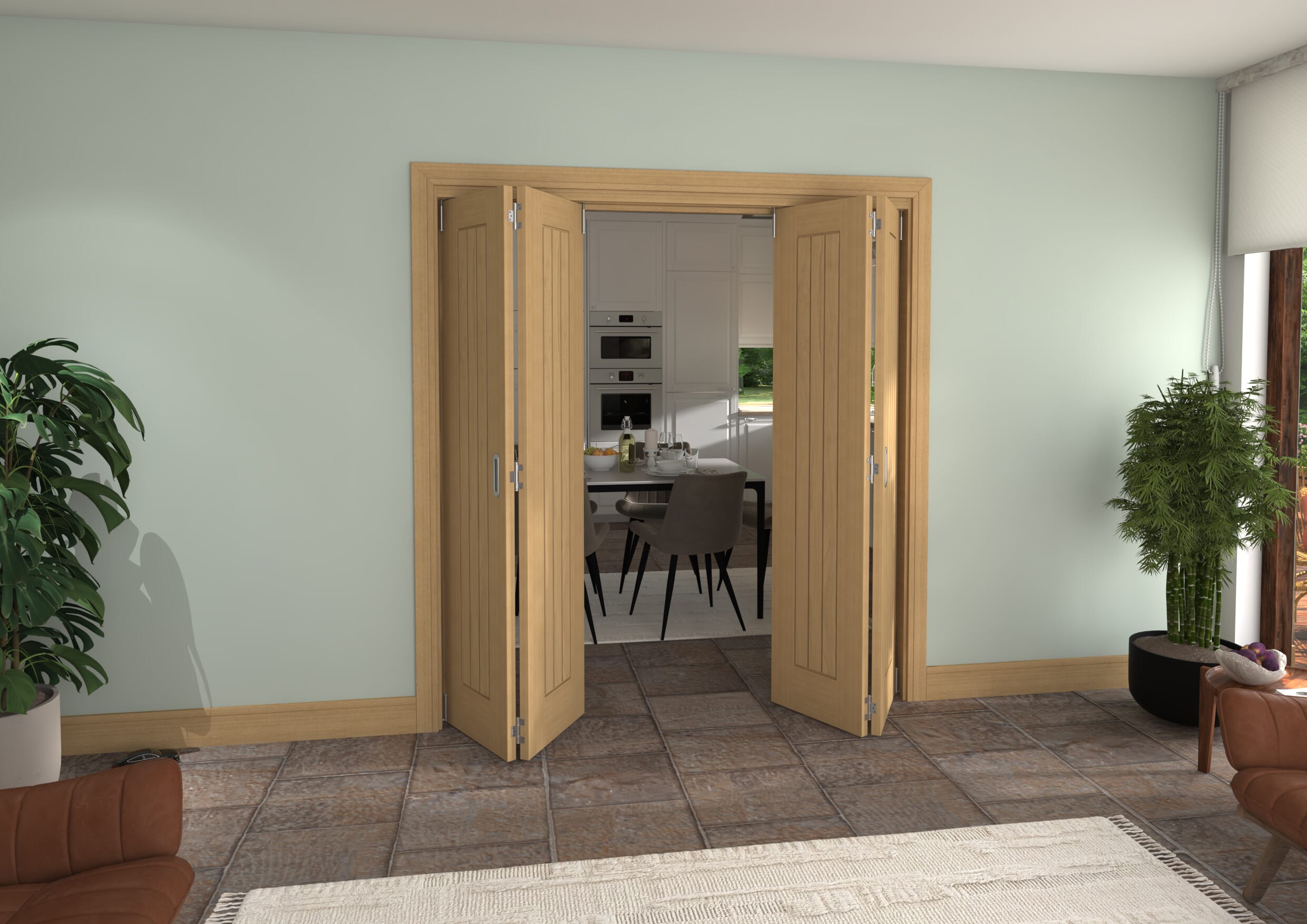 1916x2060x133mm Pref. Oak Mexicano Roomfold Grande (2+2)