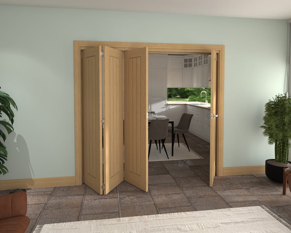 2220x2060x133mm Pref. Oak Mexicano Roomfold Grande (3+1)