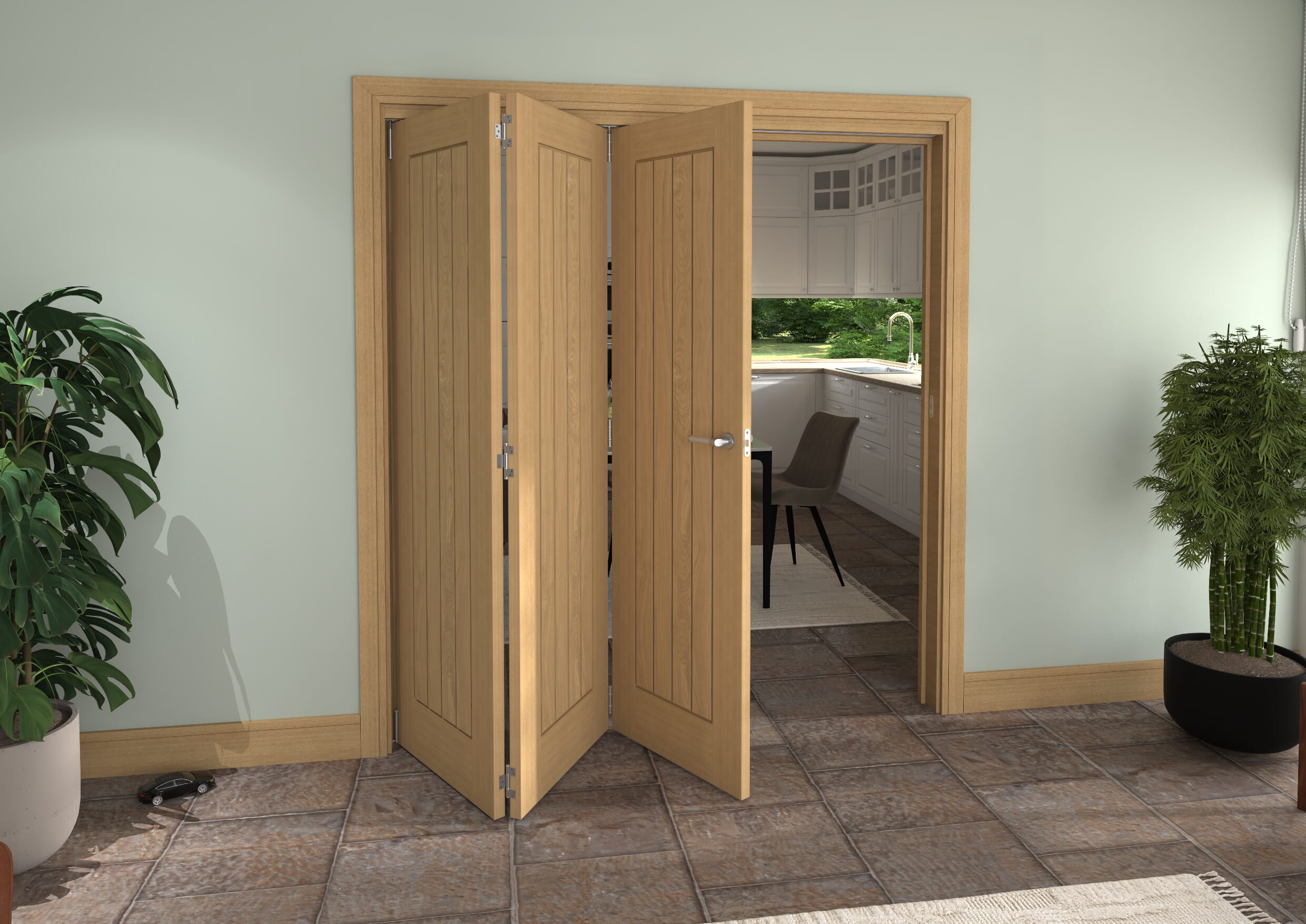 1905x2060x133mm Pref. Oak Mexicano Roomfold Grande (3+0)