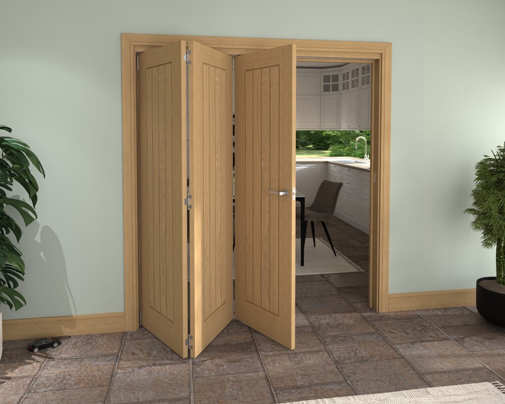 1905x2060x133mm Pref. Oak Mexicano Roomfold Grande (3+0)
